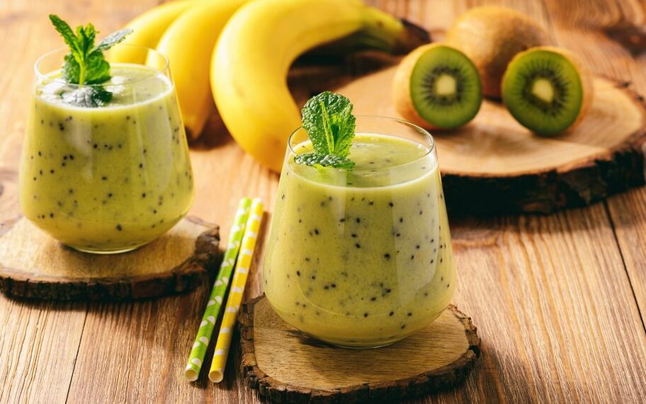 smoothie de kiwi e banana para perda de peso